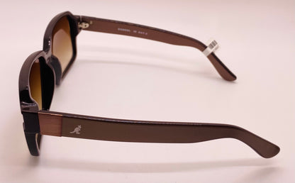 Vintage Nos Kangol Kl500-3 Sunglasses With Brand New, Custom Berko’S Designs Gradient Brown Lenses - 56Mm