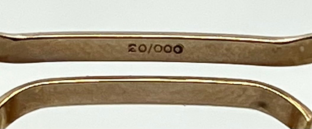 Gehami 219 Vintage 20/000 Gold-Filled Sunglasses w/New Red Custom Lenses