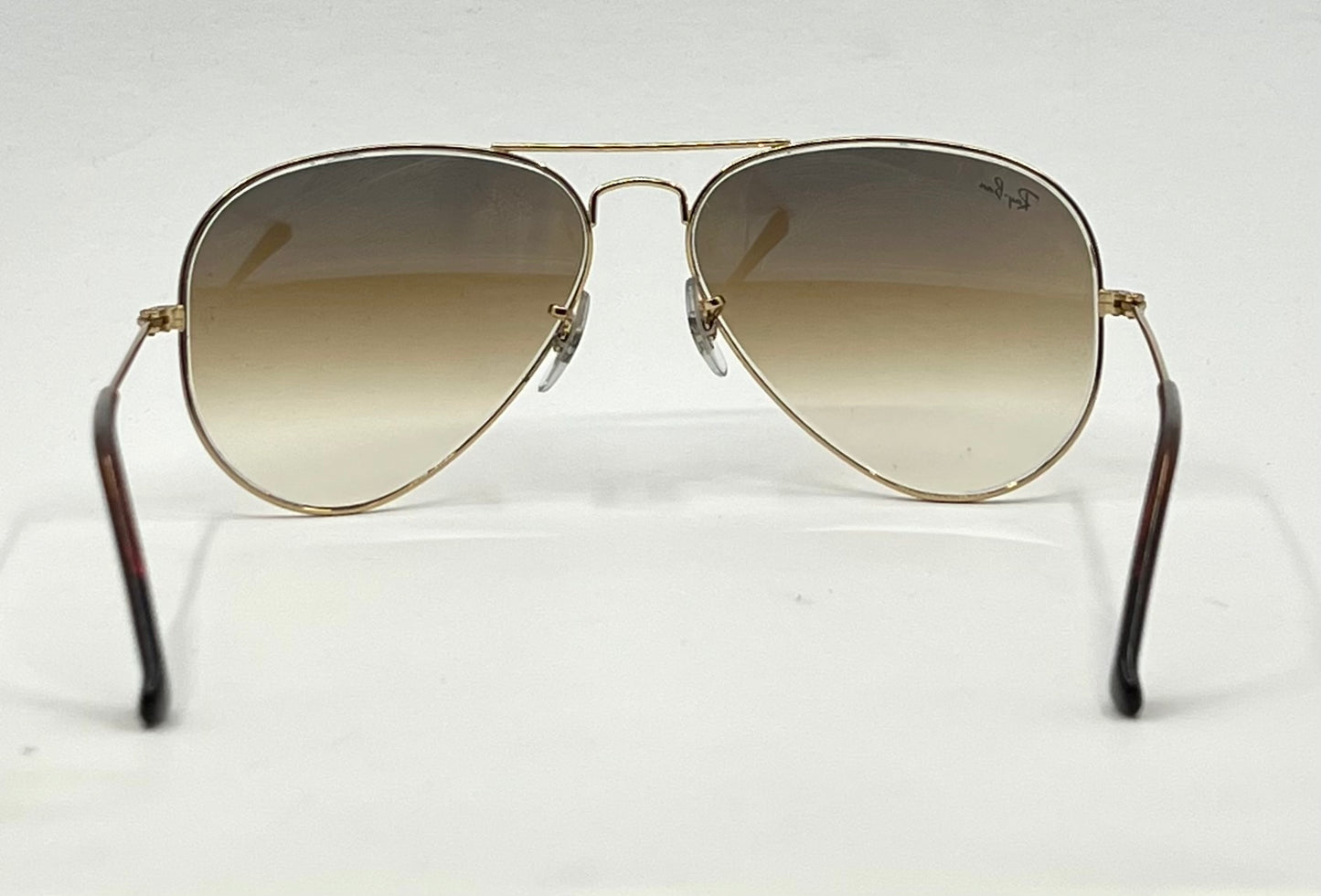 B&L Ray-Ban Large Metal Gold Aviator 58mm-w/New RB Gradient Lenses