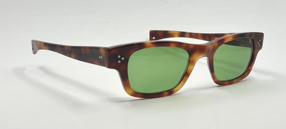 Jean Lempereur 3022 Vintage Sunglasses w/New Solid Green Custom Lenses- France-51mm
