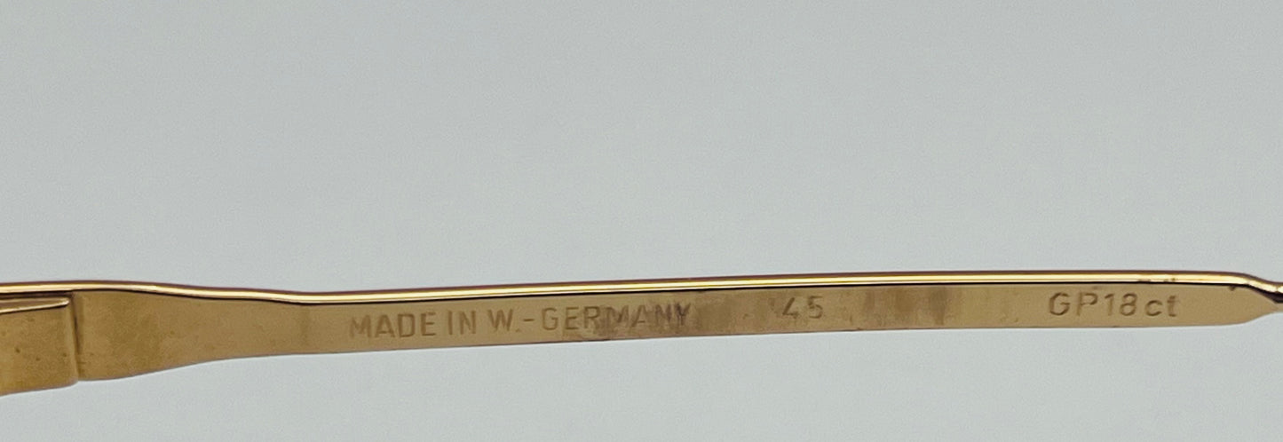 Vintage New|Old Leonard Harley Gold Plated Sunglasses- Mod. Lh1010 Gp 18Ct. 55Mm