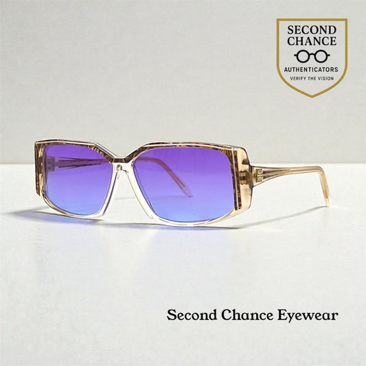 Givenchy Paris 857 Vintage Sunglasses-New Violet Gradient Custom Lenses-UNWORN