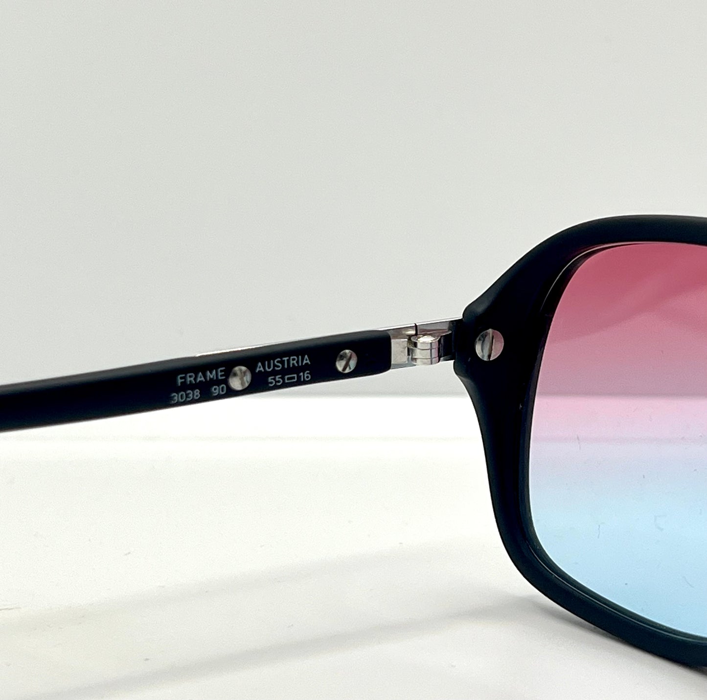 Cobra 3038 Vintage Optyl Sunglasses W| New, Custom Rose To Ice Blue Gradient Lenses-Deadstock-Austria