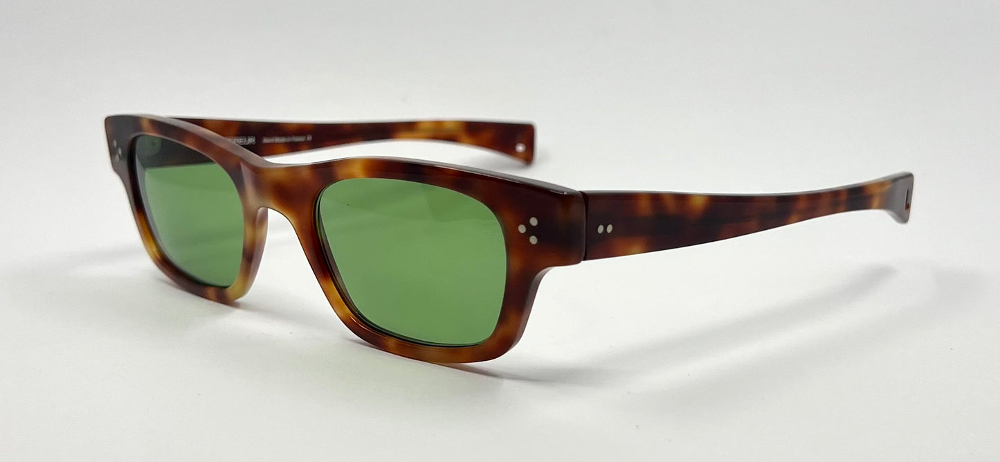 Jean Lempereur 3022 Vintage Sunglasses w/New Solid Green Custom Lenses- France-51mm
