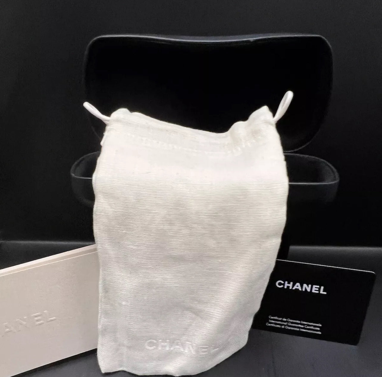 CHANEL 4086 c.124/6Y Rimless Shield Sunglasses – Silver Camellia – Gradient Smoke Bronze Lens – Y2K Deadstock – Full Kit