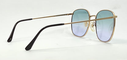 Hoya CP11 Vintage Gold Aviator Sunglasses-New Aqua Gradient Custom Lenses-Japan