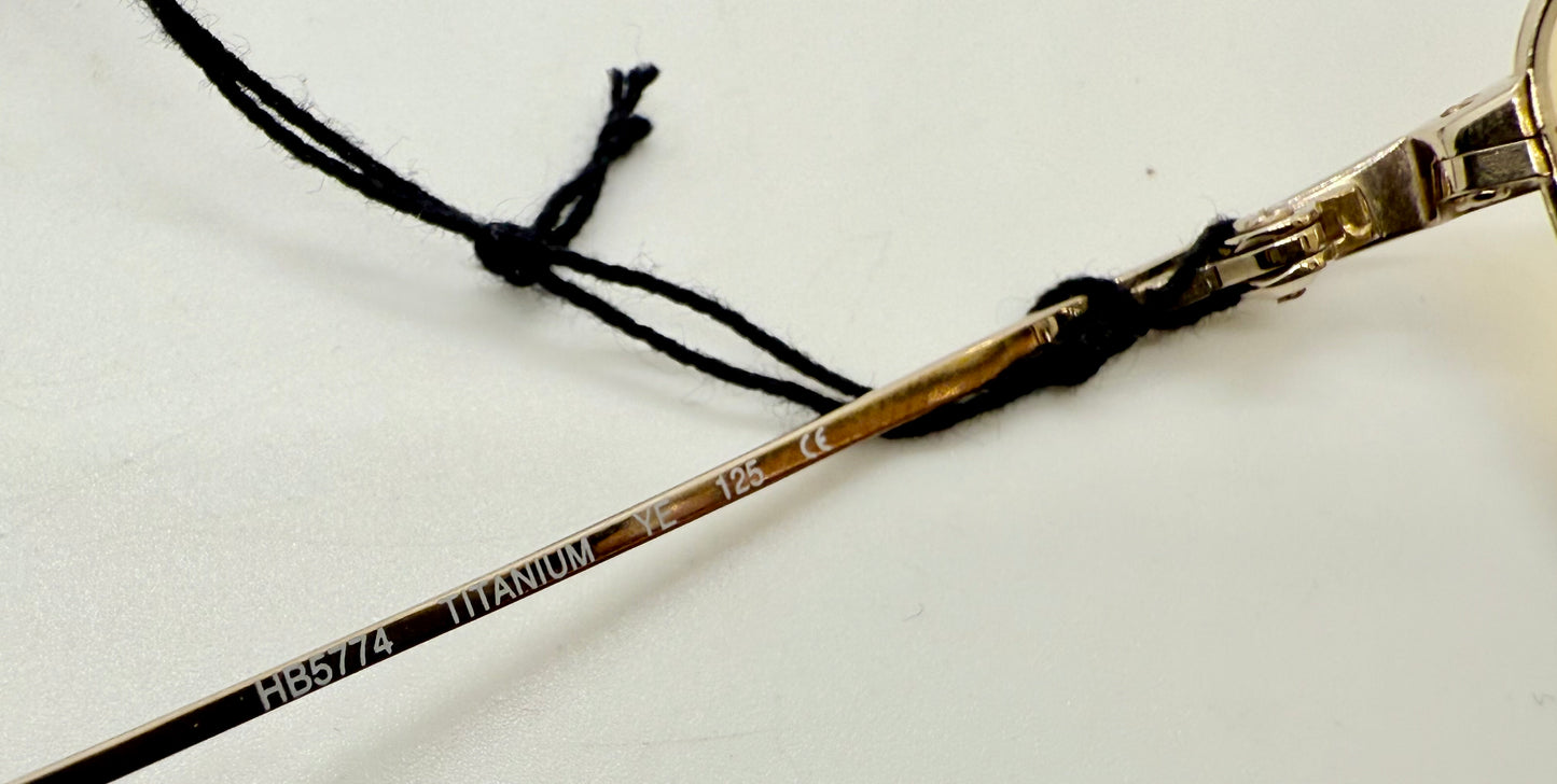 Hugo Boss Hb5774 Titanium Aviator Sunglasses Amber Lens Deadstock Japan