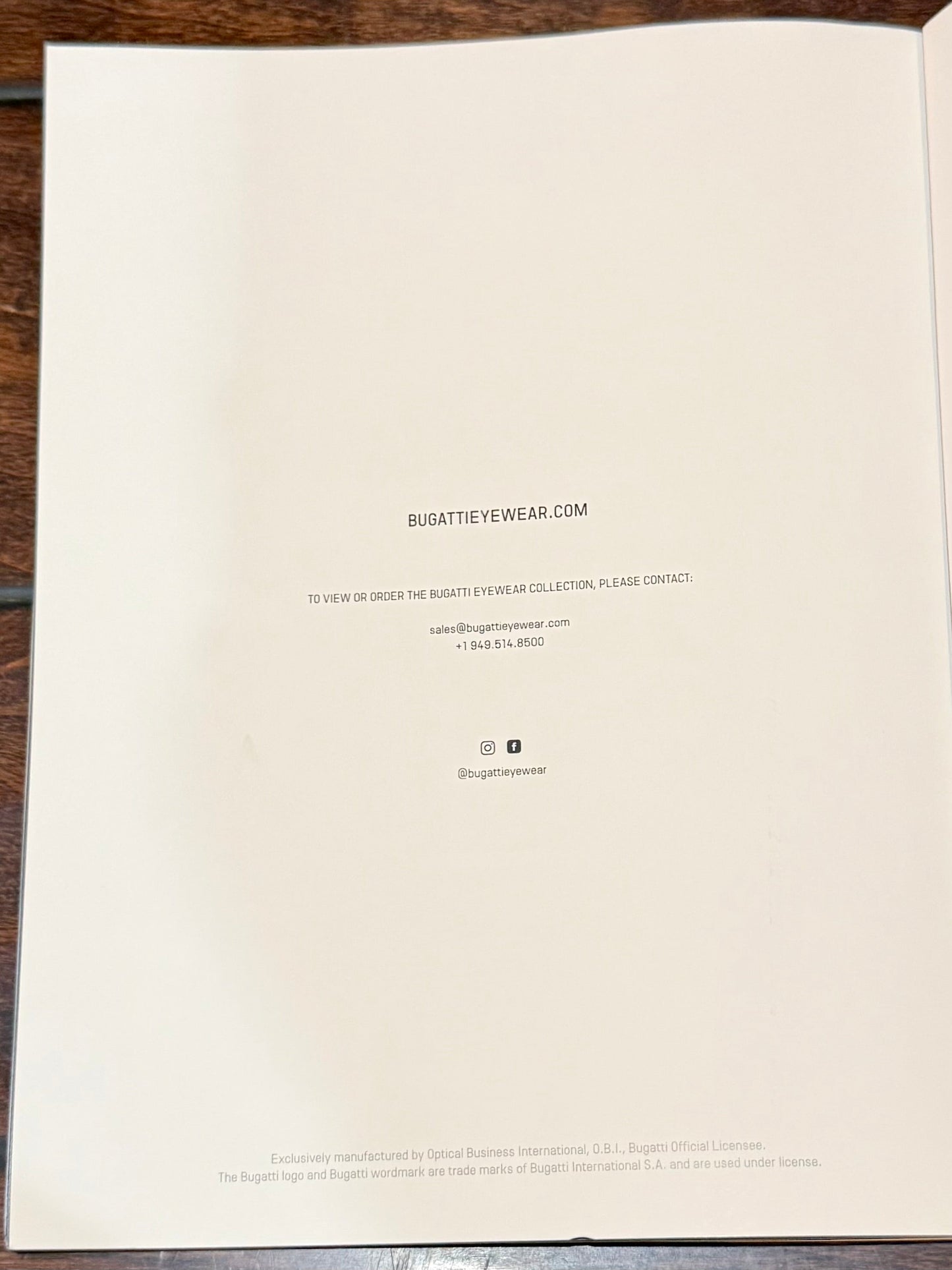 Bugatti Eyewear Collection Official Catalog-Luxury Carbon Package Book