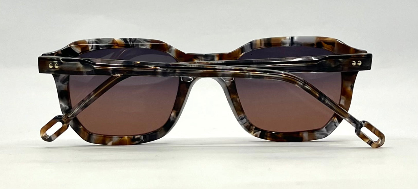 Odette Lunettes-Morton AO42 Sunglasses-New Grey/Rose Custom Gradient Lenses-Unworn