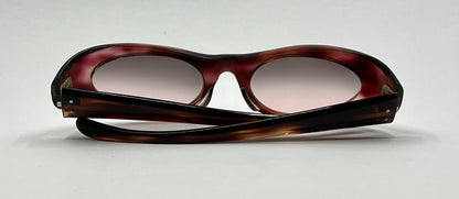 French Artisan A640 Vintage Sunglasses-Burgundy Acetate-New Gradient Custom Lenses