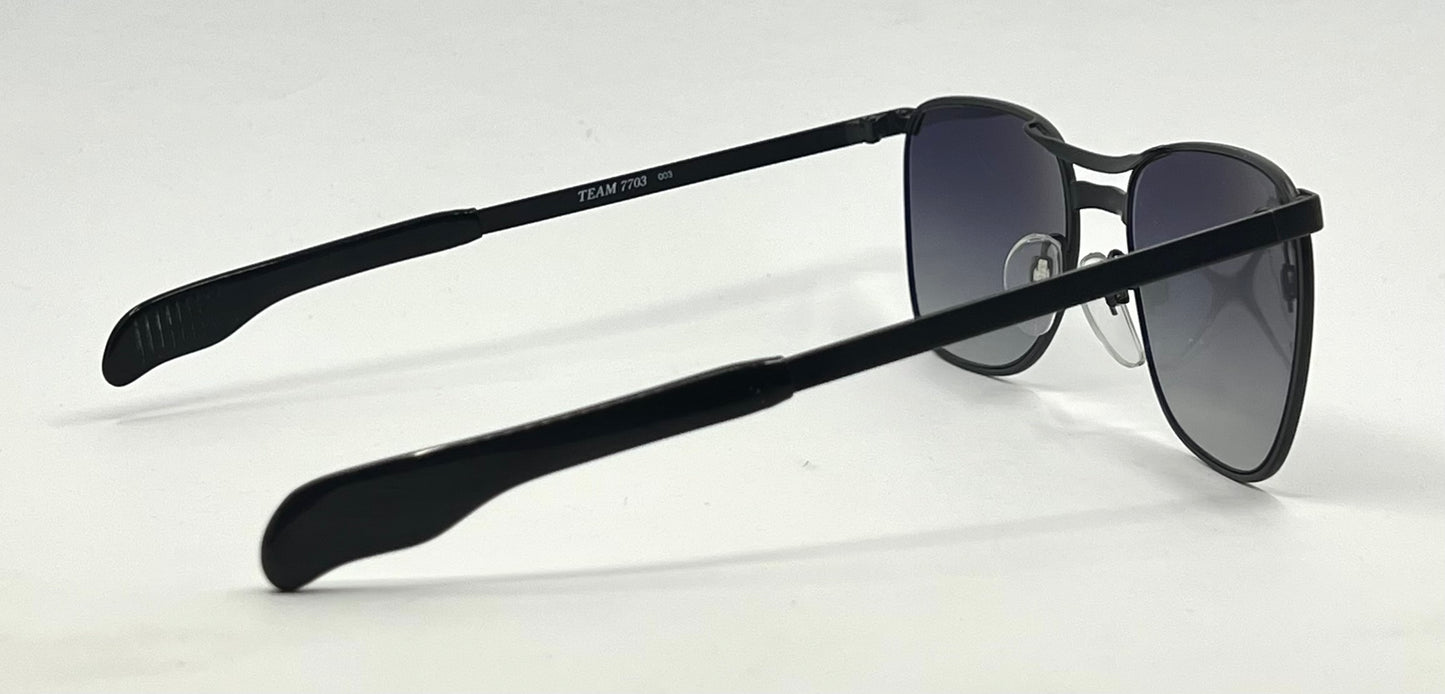 TEAM 7703 003 Vintage Sunglasses w/ New Gradient Grey Custom Lenses-Italy