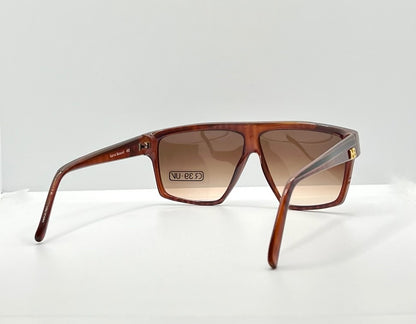 Vintage Harvé Benard 402 Sunglasses Italy K33 Cr39 Tortoise Shield 60Mm