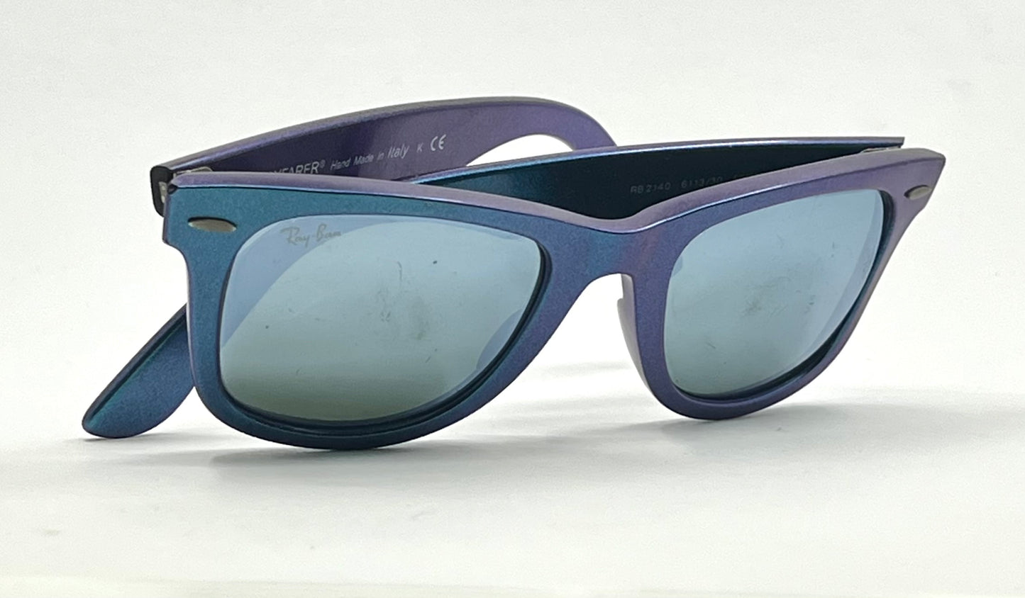 Ray-Ban RB2140 Wayfarer Cosmo Collection Mercury Blue Iridescent 50-22