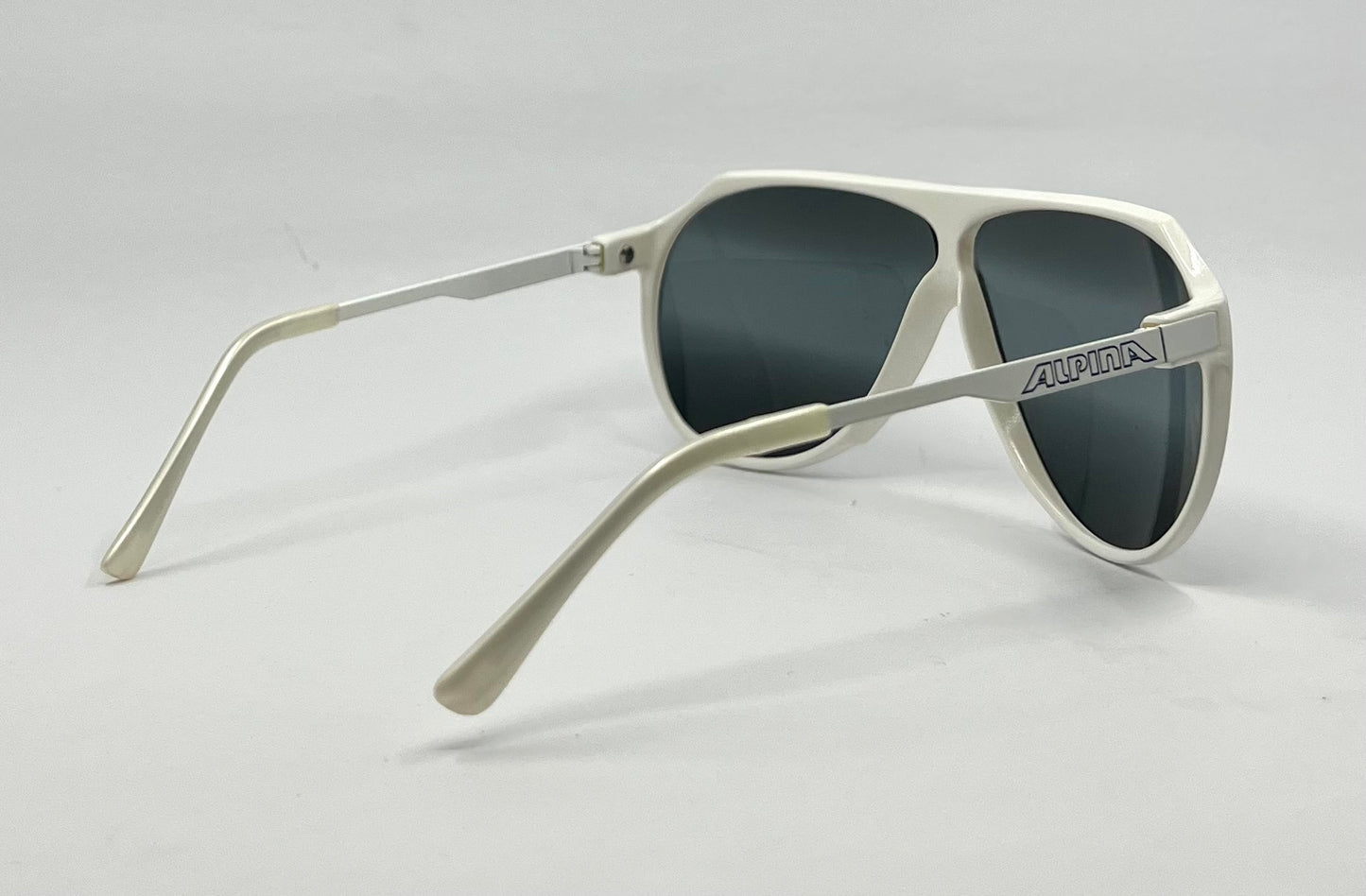 Alpina AERO Vintage Sunglasses White 64mm Aviator – Made in W. Germany 1980s