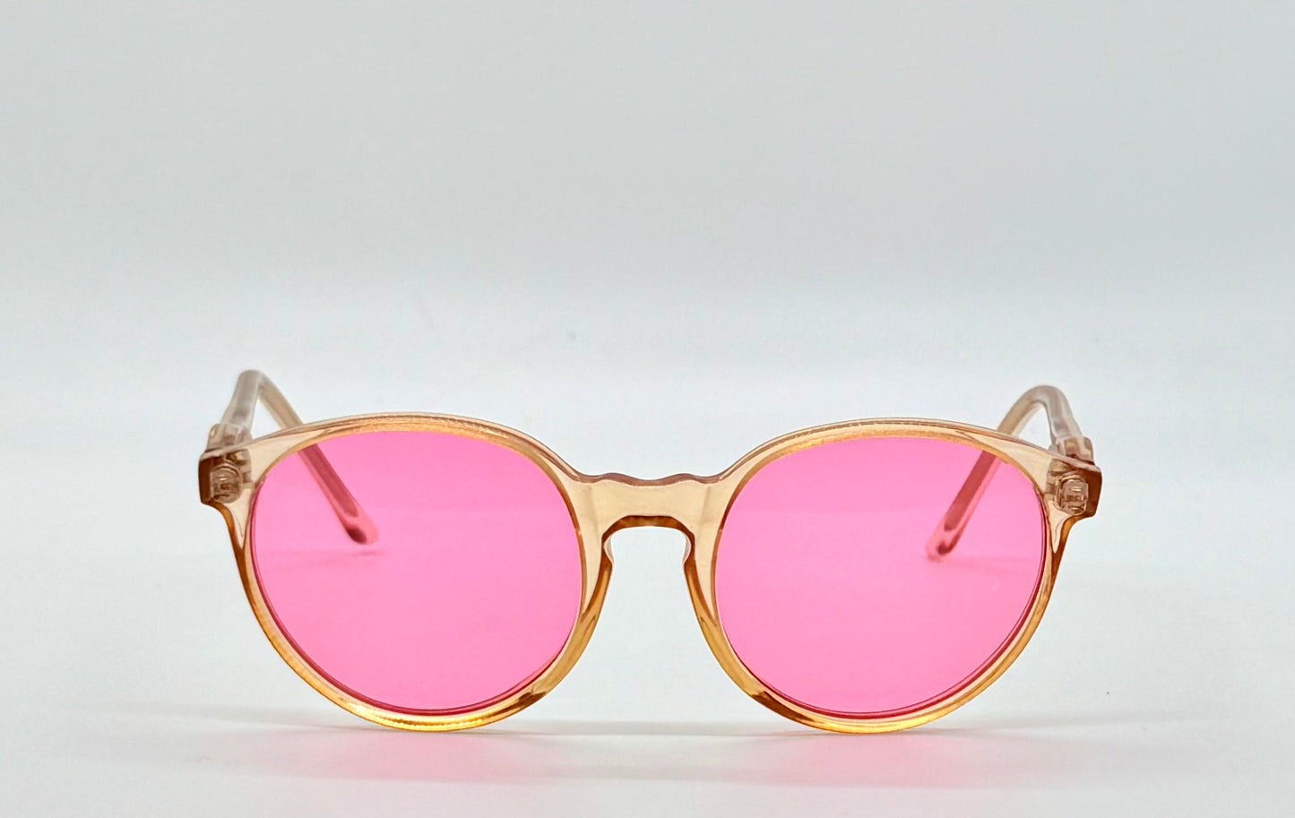 DISNEY- 80s MICKEY MOUSE SUNGLASSES-NEW SOLID PINK CUSTOM LENSES-UNWORN-FRANCE