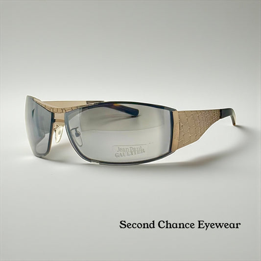 Jean Paul Gaultier Sjp 103 Col R80X-Y2K Deadstock Shield Sunglasses-Full Kit Italy