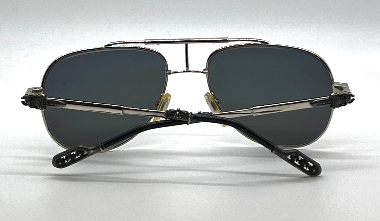 Chrome Hearts 2 KANCHU I Vintage Aviator Sunglasses Full Kit-Zeiss Lens-60mm