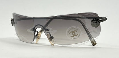 Chanel 4086 c.240/54 Shield Sunglasses Gunmetal Grey Gradient – Deadstock
