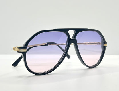BLOOPTIC Vintage Sunglasses-Mod. Exclusive 57 w/ New, Custom Lavender/Pink Gradient Lenses-Deadstock