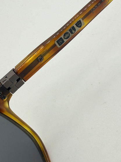 John Varvatos Classic Aviator Sunglasses-Tortoise Horn Acetate-Mirrored Gold Lenses-New|Unworn