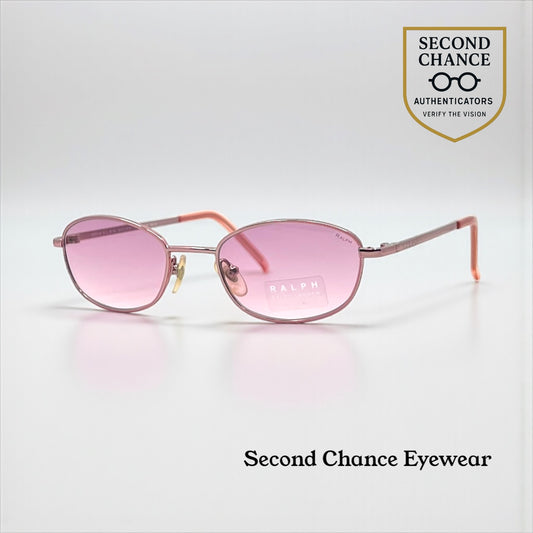 Ralph Lauren 974/S Oval-Pink Metal Sunglasses-Y2K Vintage-Unworn