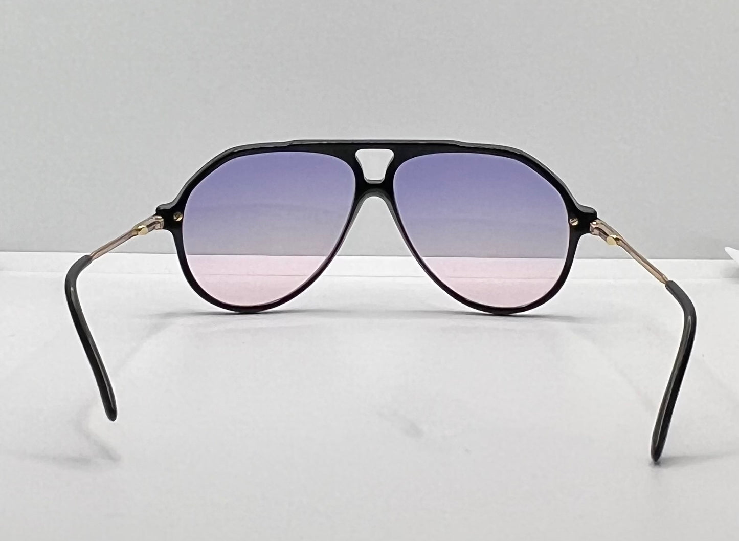 BLOOPTIC Vintage Sunglasses-Mod. Exclusive 57 w/ New, Custom Lavender/Pink Gradient Lenses-Deadstock