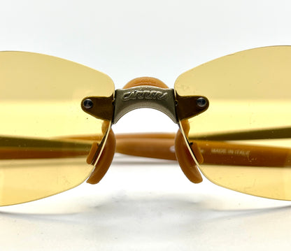 Carrera Wizard 28Z-Vintage Rimless Yellow Shield Sunglasses-66Mm-Italy