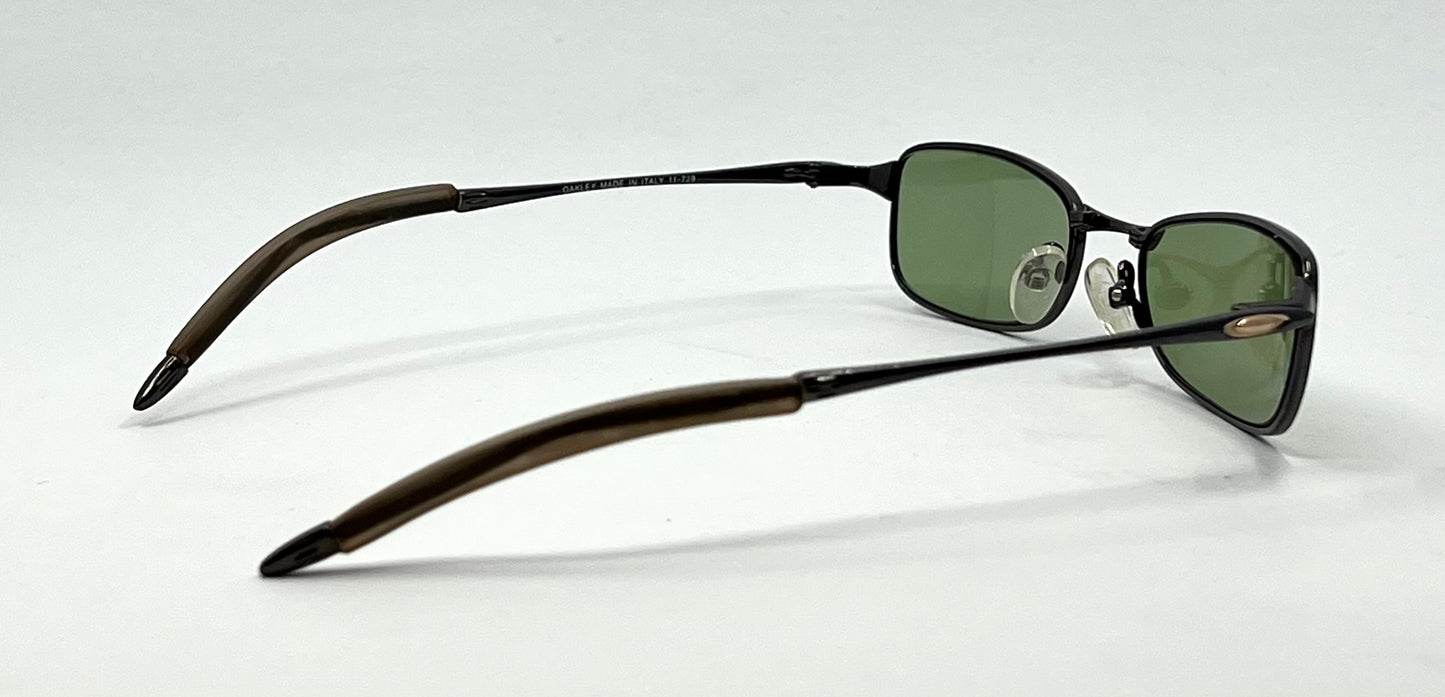 Oakley Straightline 2.0 Vintage Sunglasses-Model 11-729-New Solid Green Tinted Custom Sunglasses-Unworn