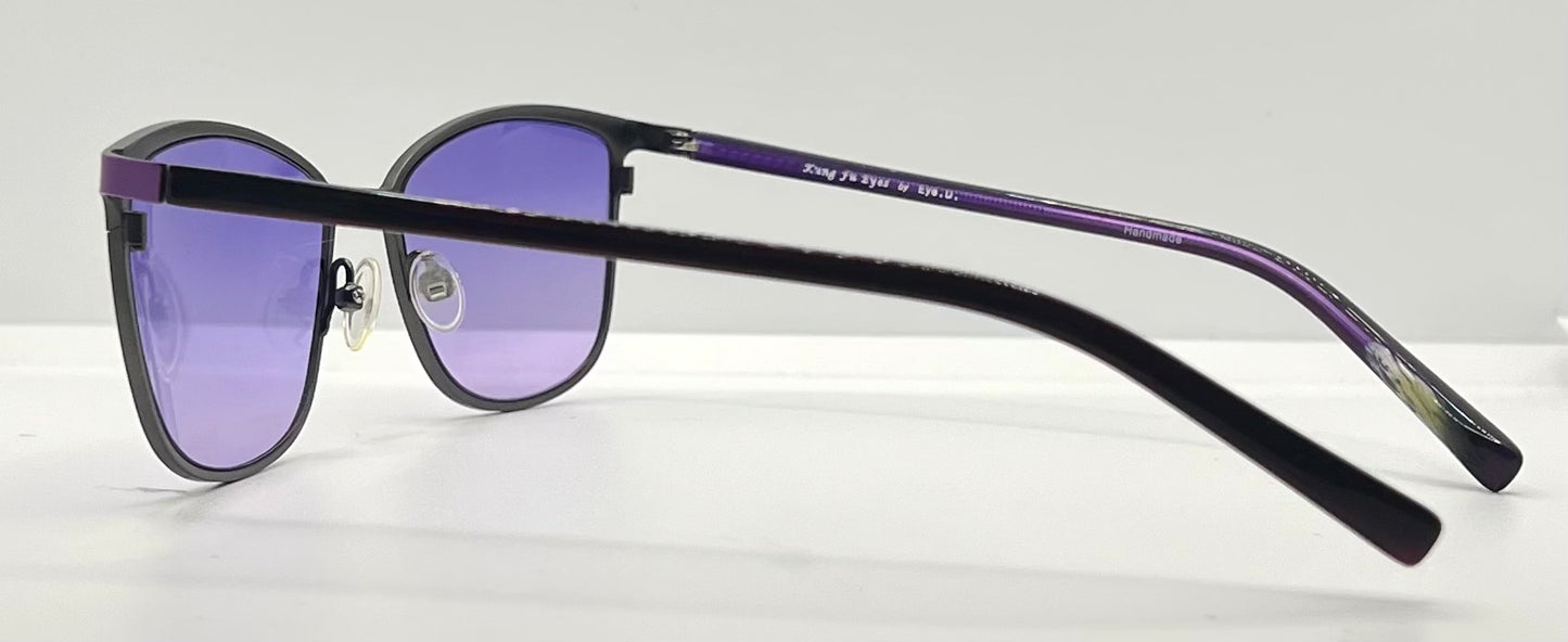 Kung Fu Eyes Sophia 159 Purple Titanium Sunglasses w|New, Custom Gradient Lenses