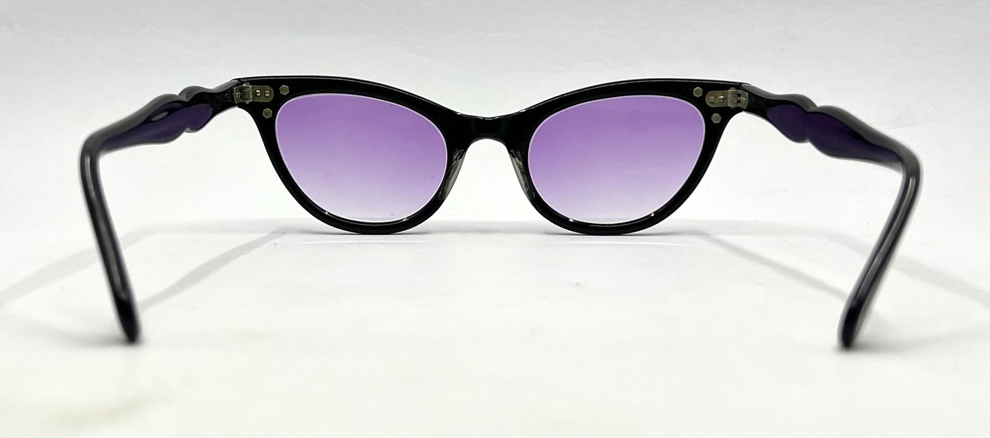 IMPERIAL USA Vintage Cat Eye Sunglasses-New Purple Gradient Lenses-Renewed