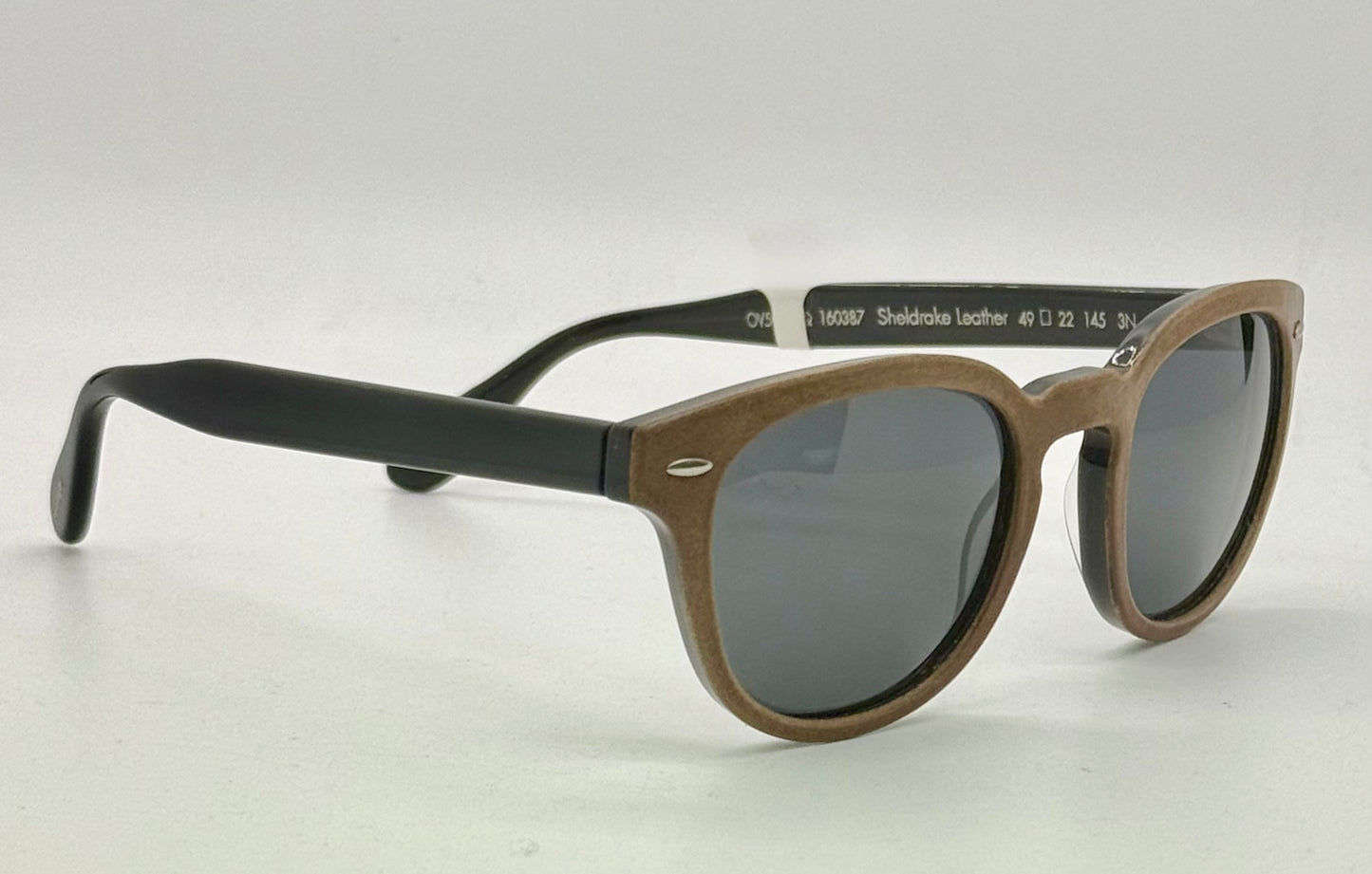 Oliver Peoples Berluti Sheldrake Leather Sunglasses Ov5036Sq-Full Kit