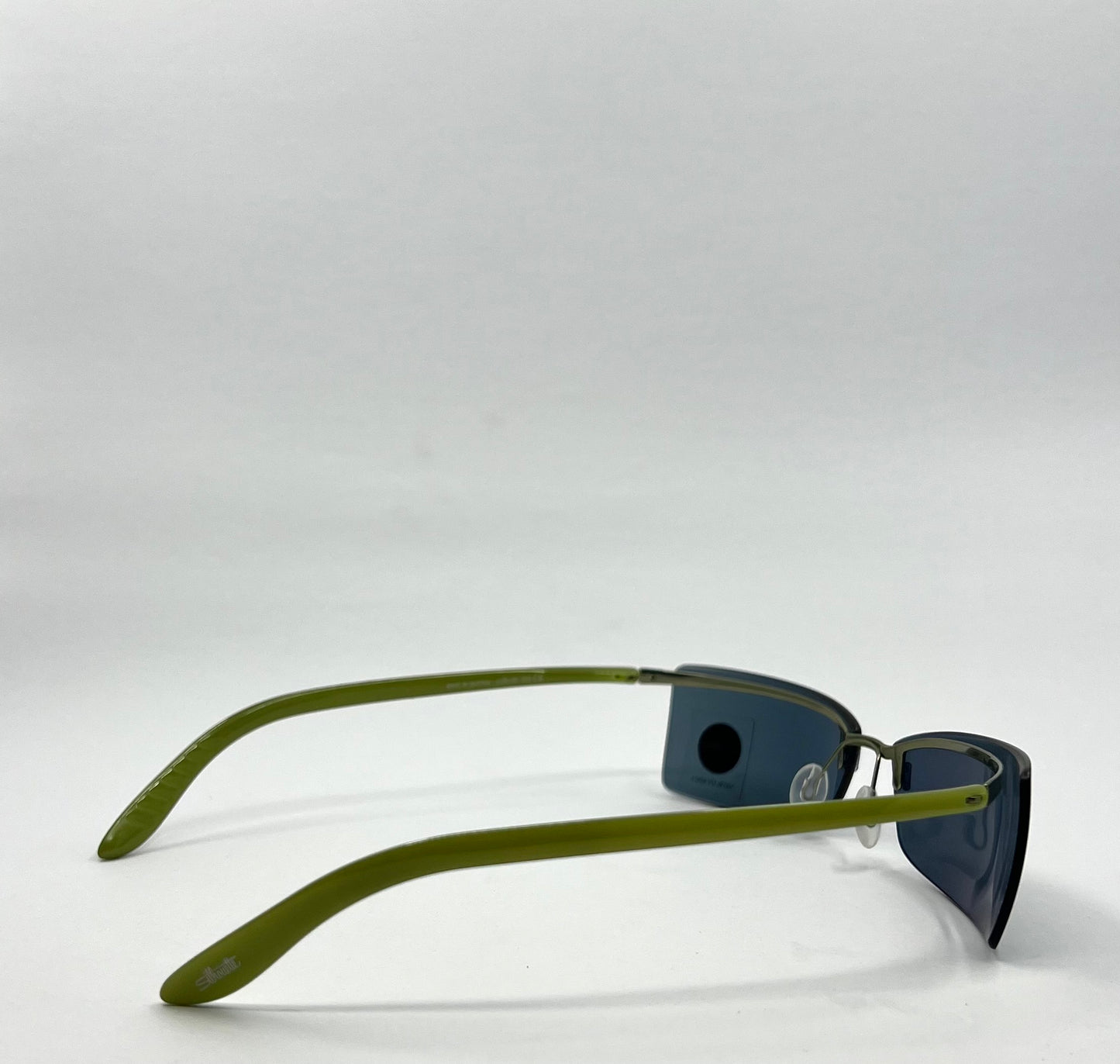 Silhouette 2131 Vintage Sunglasses- Y2K Deadstock Rimless w|Green Temples-Austria