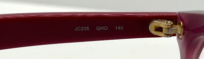 Jimmy Choo Jc205 Qho Pink Glitter Eyeglasses-New-Unworn-Italy-47Mm