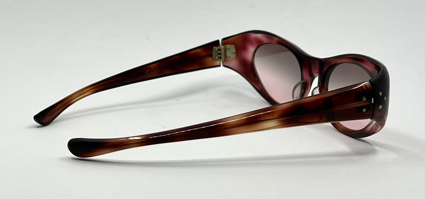 French Artisan A640 Vintage Sunglasses-Burgundy Acetate-New Gradient Custom Lenses