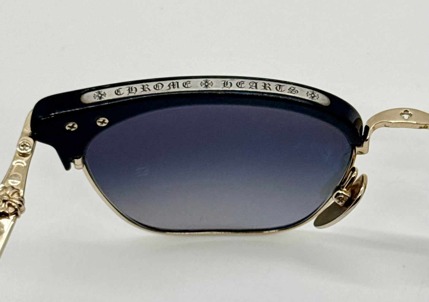 Chrome Hearts SLUNTRADICTION - Gold Sunglasses Zeiss Lenses Japan Authentic
