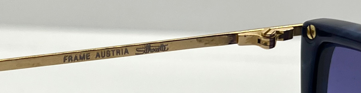 Silhouette M 1703 Spx Cat Eye Vintage Sunglasses W|New Solid Purple Custom Lenses-58Mm-Austria