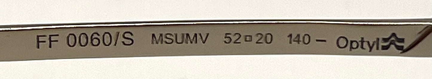 FENDI FF0060/S Y2K Deadstock Optyl Geometric Sunglasses Italy 52-20