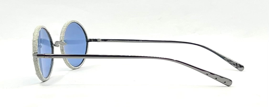 Chanel 4248-J Round Rope Rim Sunglasses-Blue Lenses Italy-NOS/UNWORN