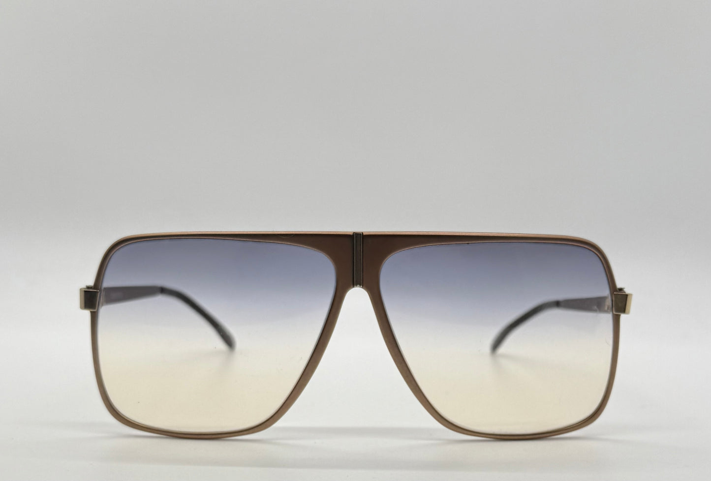 Omikron 103 Vintage Sunglasses-Bronze Aviator Frame w/New Gradient Tinted Custom Lenses