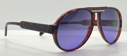 Silhouette M2095 Vintage Aviator Sunglasses w|New Violet Custom Lenses