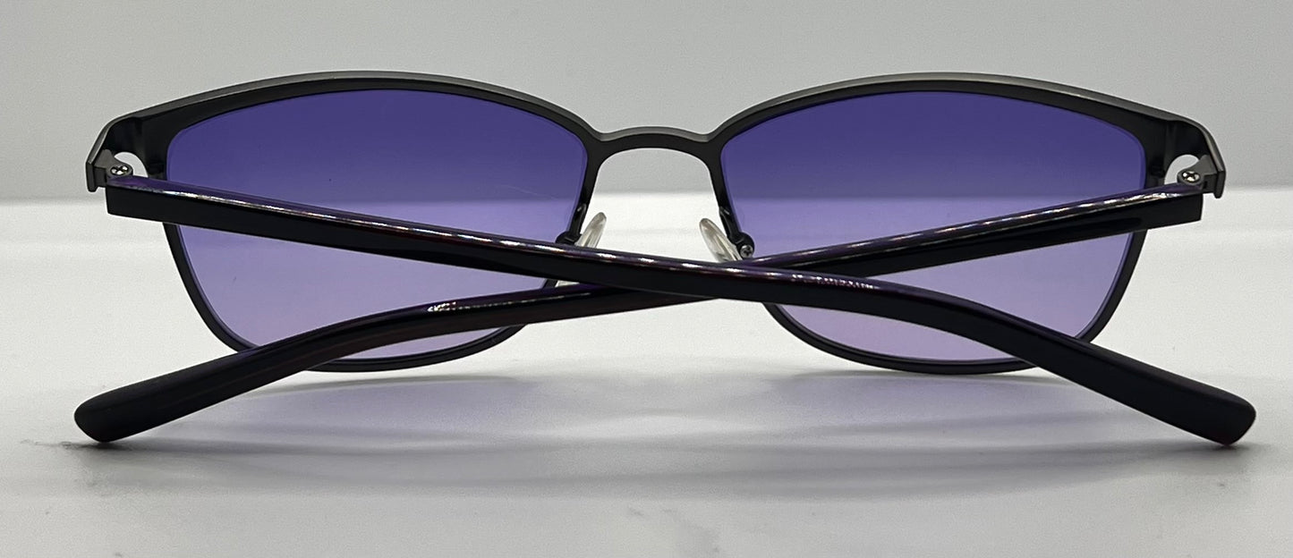 Kung Fu Eyes Sophia 159 Purple Titanium Sunglasses w|New, Custom Gradient Lenses