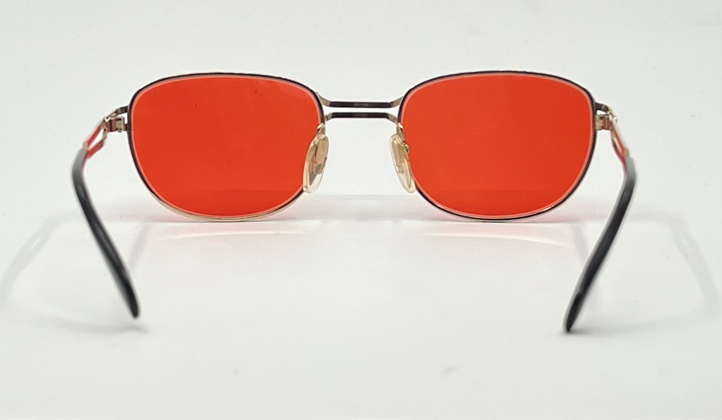 Gehami 219 Vintage 20/000 Gold-Filled Sunglasses w/New Red Custom Lenses
