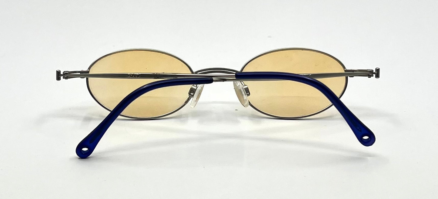 EN.JOY E1715 B135 Vintage Oval Sunglasses w/New Amber Tinted Custom Lenses