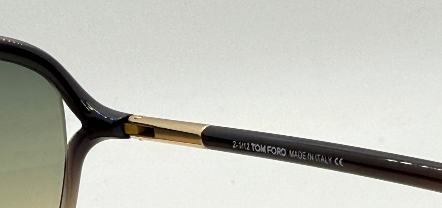 Tom Ford Tabitha Tf183 20B Green Aviator Sunglasses-Greenhoney Gradient Lenses-Full Kit