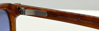 Gianni Versace 465 909 Vintage Sunglasses W|New Solid Blue Custom Lenses-54Mm-Unworn|Nos