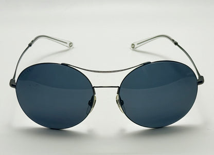 Gucci Gg 4252|S Kj14X Round Sunglasses-58Mm Matte Black-Blue Lens-Italy