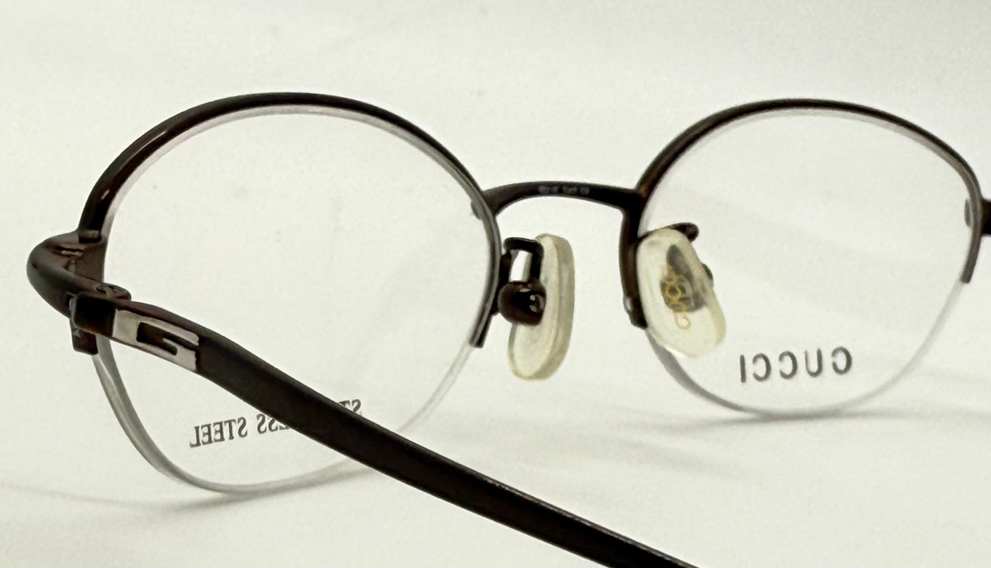 GUCCI GG 2660 7PR Y2K Vintage Half-Rim Oval Optical Frames – Italy