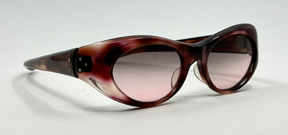 French Artisan A640 Vintage Sunglasses-Burgundy Acetate-New Gradient Custom Lenses