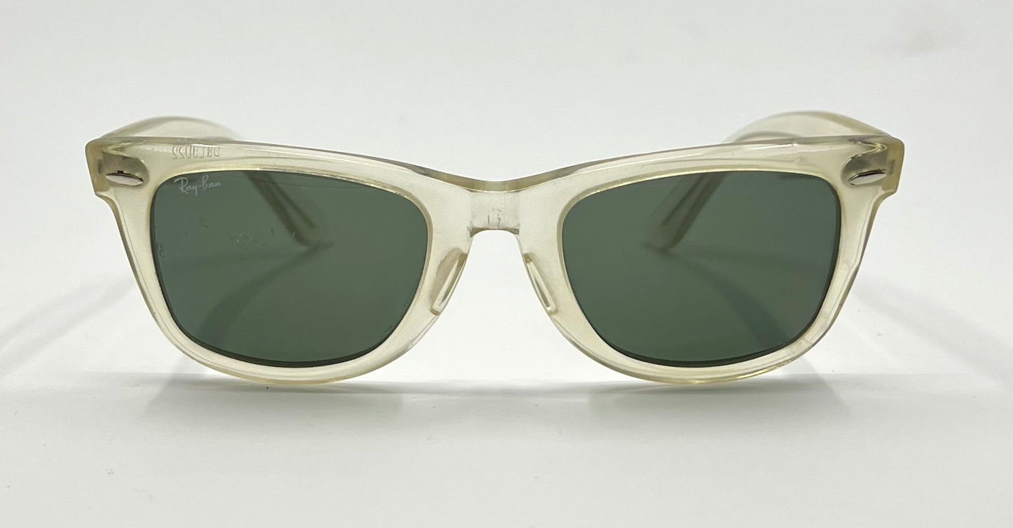 B&L Ray-Ban VINTAGE Wayfarer 5022 Crystal Clear Sunglasses USA w/ Original Lenses