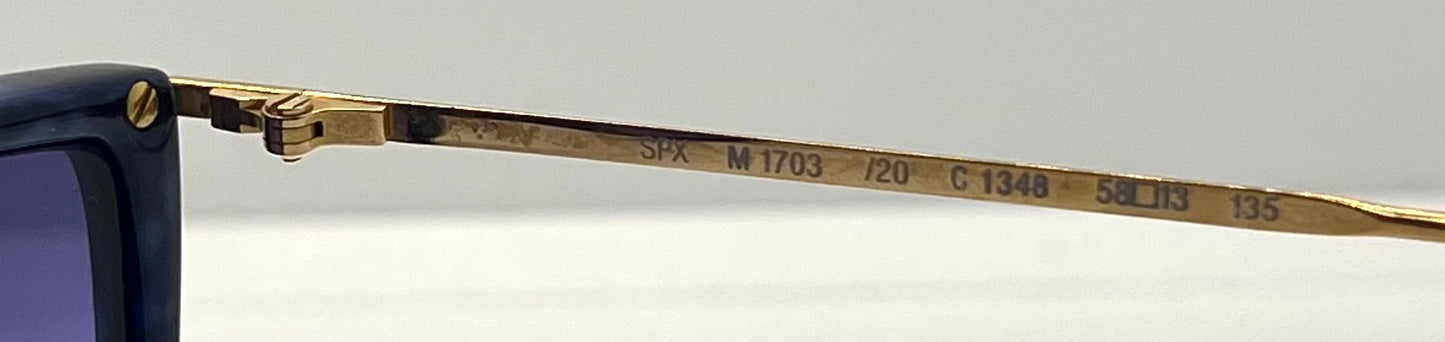 Silhouette M 1703 Spx Cat Eye Vintage Sunglasses W|New Solid Purple Custom Lenses-58Mm-Austria